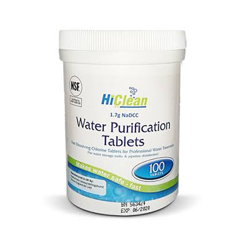 </p>
<p>HiClean Water Purification Tablets</p>
<p>
